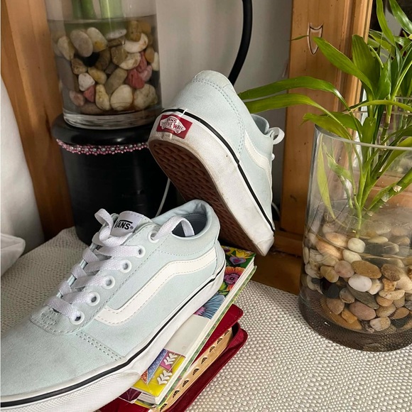 Vans Men's Sky Blue and White Sneakers - Picture 8 of 12